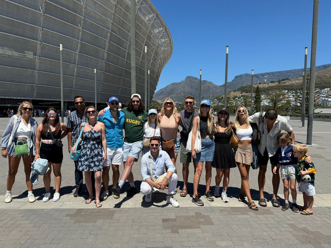Cape Town Nomads group outside Cape Town Stadium